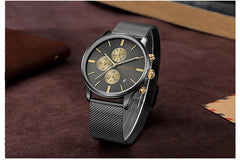 Men's Watches BAOGELA Fashion Sports quartz-watch stainless steel mesh Brand men watches Multi-function Wristwatche Chronograph